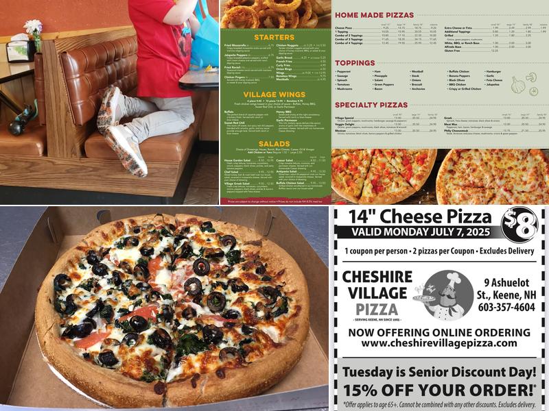 Cheshire Village Pizza Menu