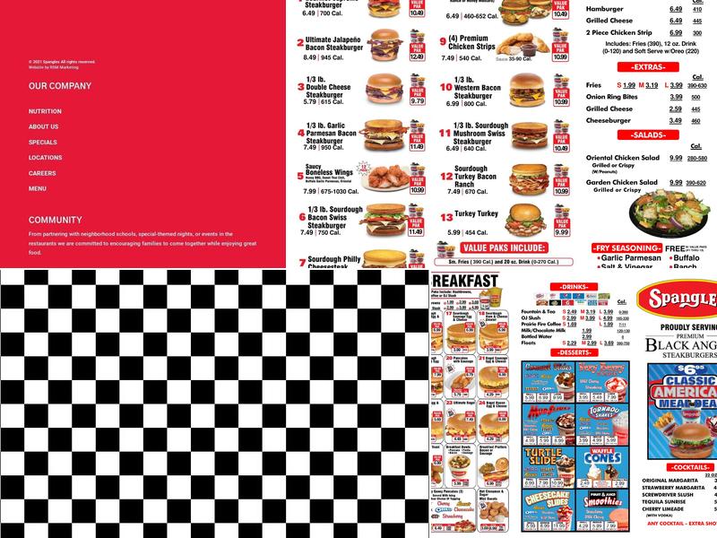 Spangles Menu