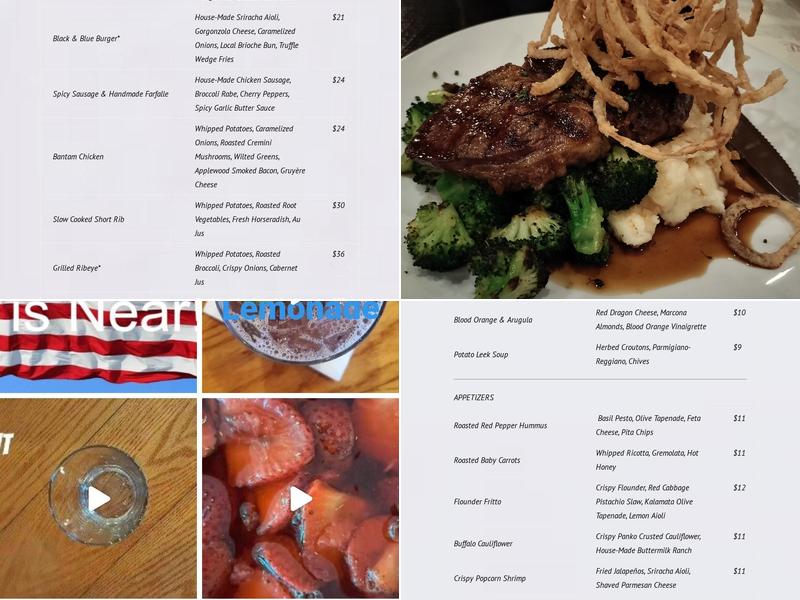 Bantam Grill Menu