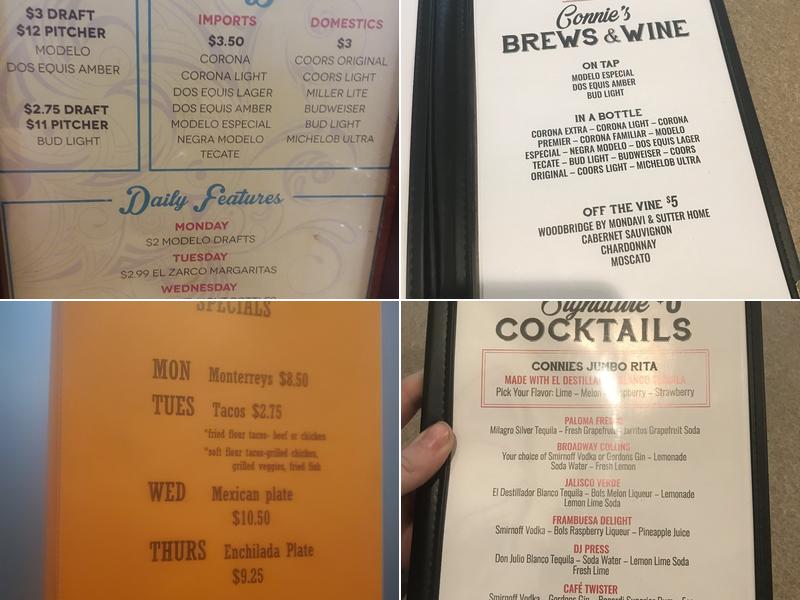 Connie's Mexico Cafe Menu