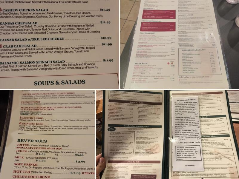 Copper Oven Cafe & Bakery Menu