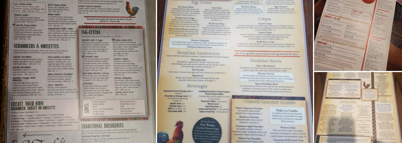 Egg Harbor Cafe Menu