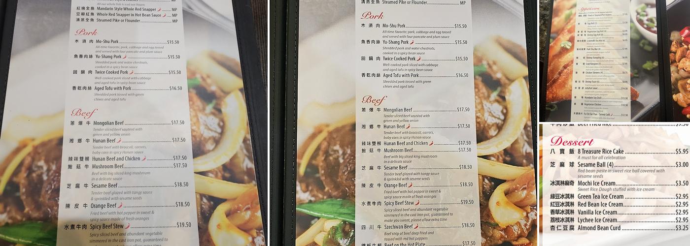 Chef Ping Menu