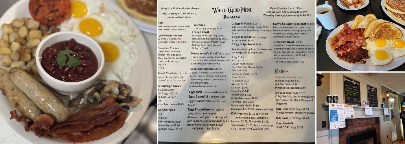 White Cloud Diner Menu