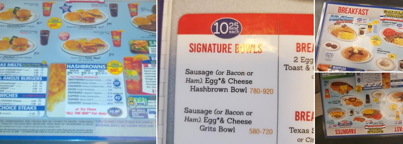 Waffle House Menu