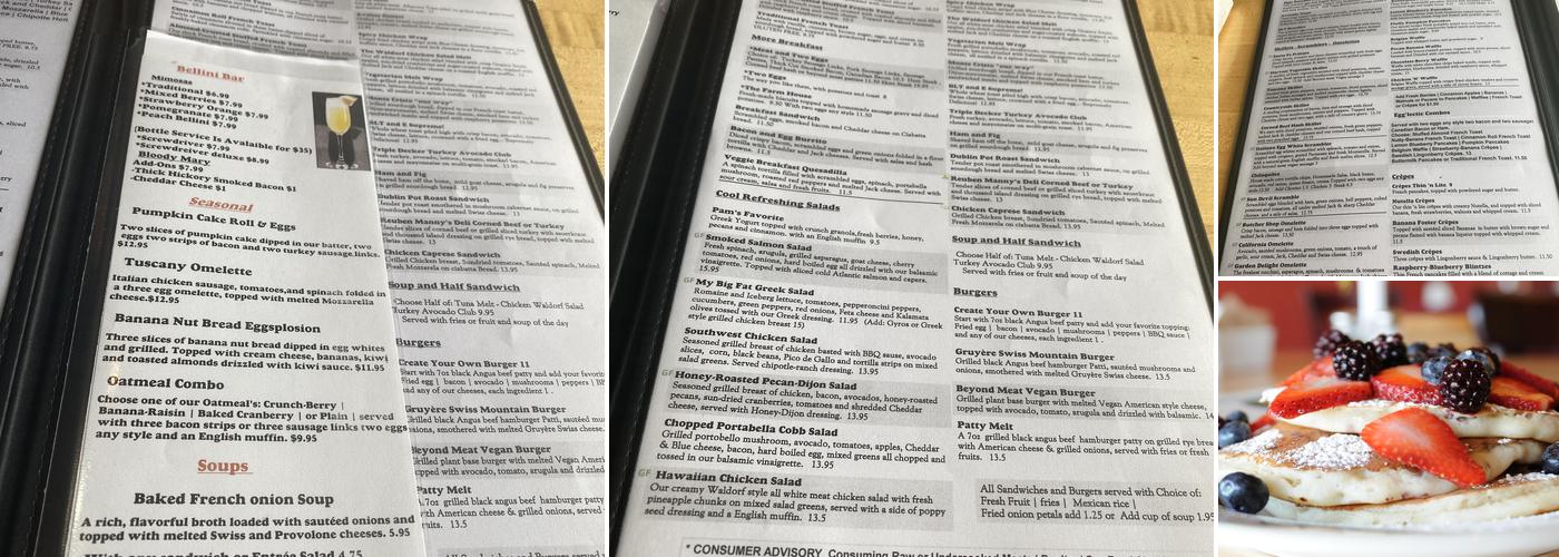 Egg'lectic Café Menu