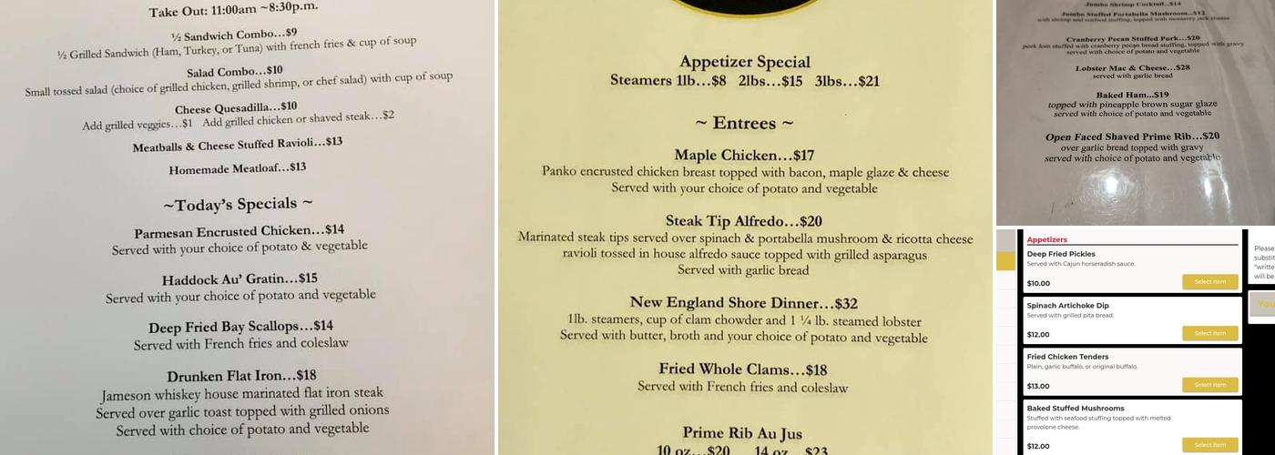 Williams Restaurant Menu