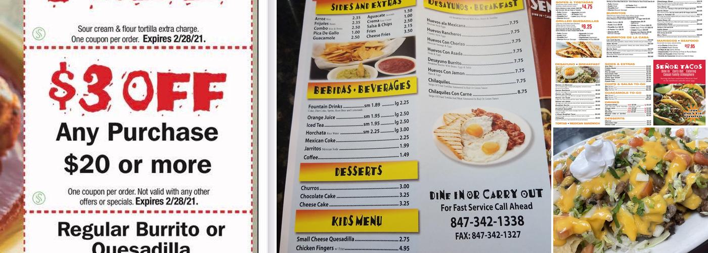 Señor Tacos Menu