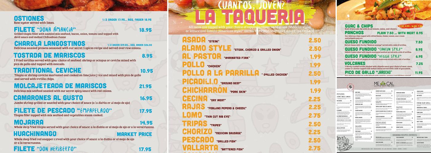 El Alamo Grill and Bar Menu