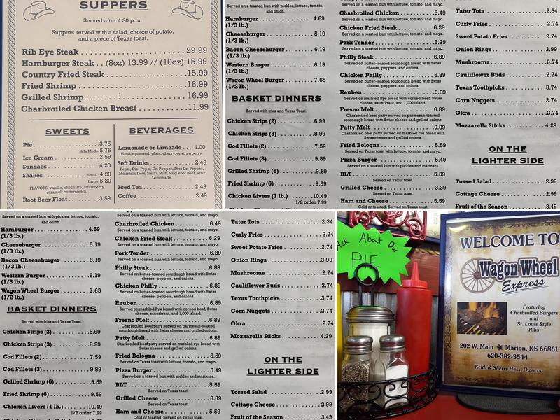 Wagon Wheel Express Menu