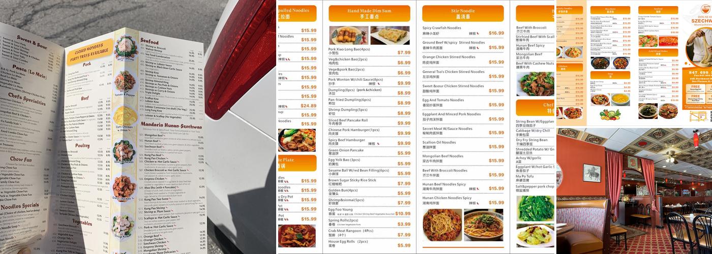 House Of Szechwan Menu
