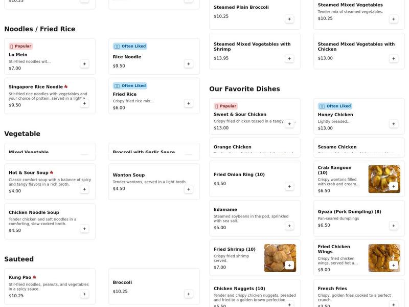 Panda Kitchen Menu