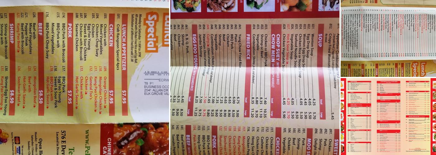 Peking Express Menu
