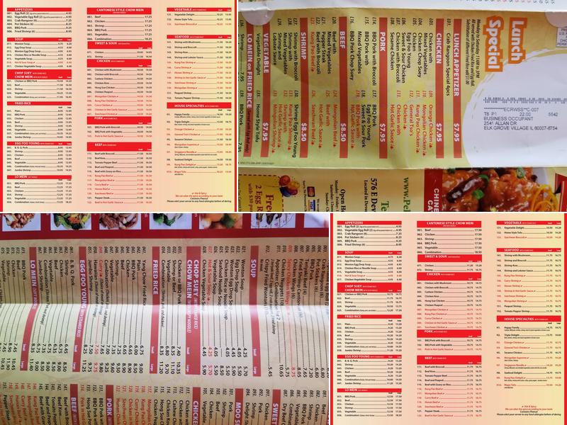 Peking Express Menu
