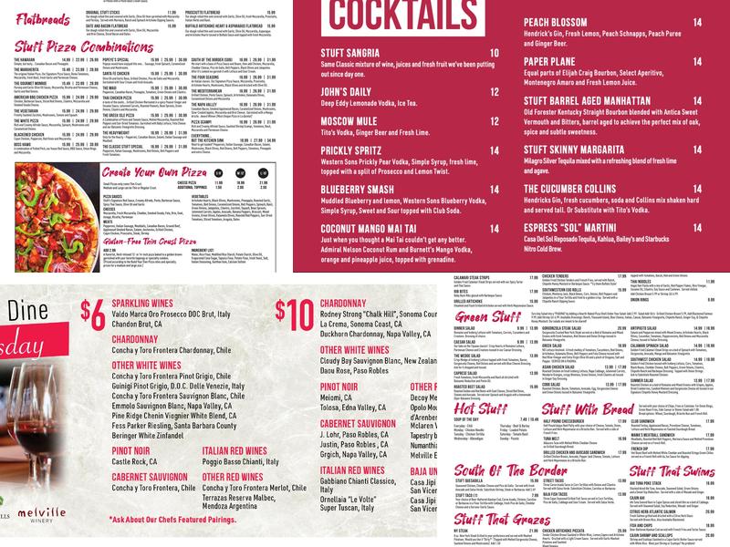 Stuft Pizza Bar & Grill Menu