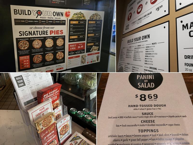 Your Pie Pizza Menu