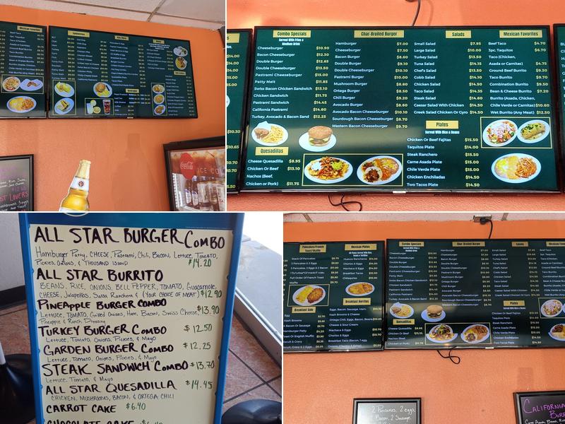 All Star Burgers Cafe Inc Menu