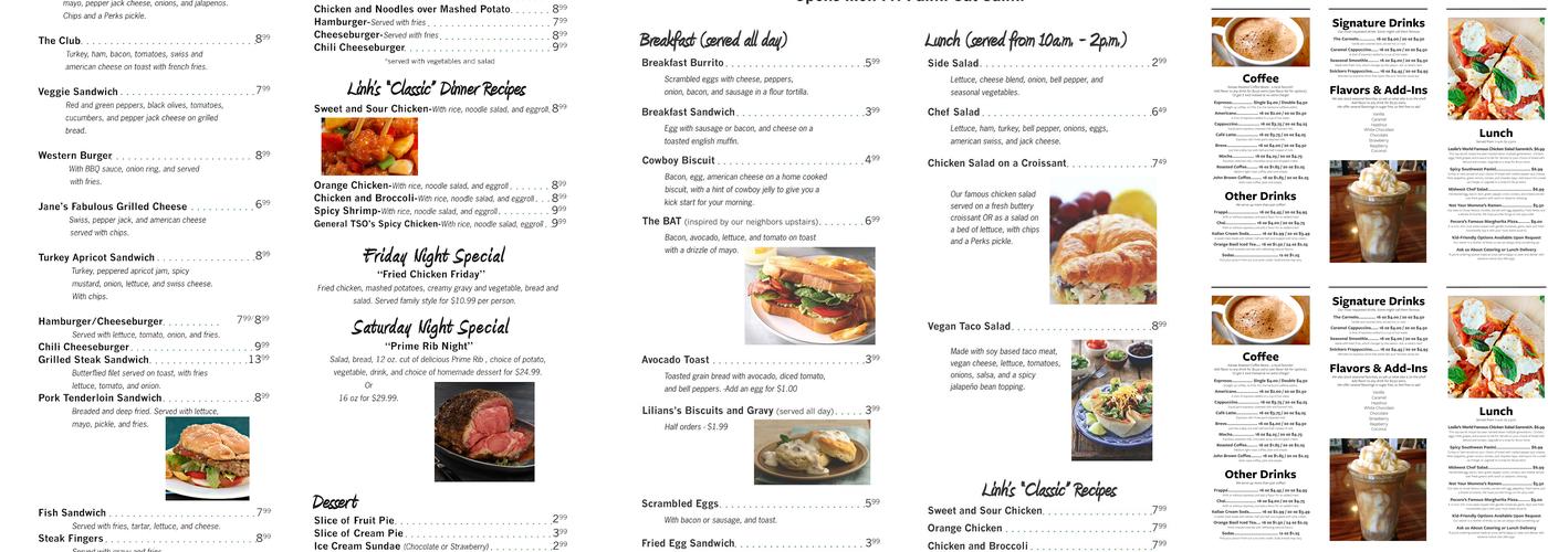 rePerks Coffee Shop Menu