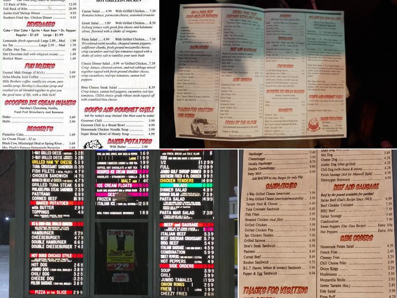 Strat's Menu