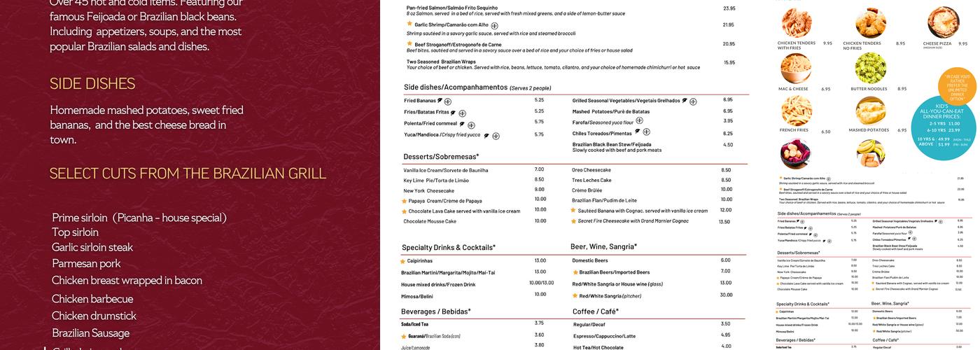 Brazil Express Grill Menu