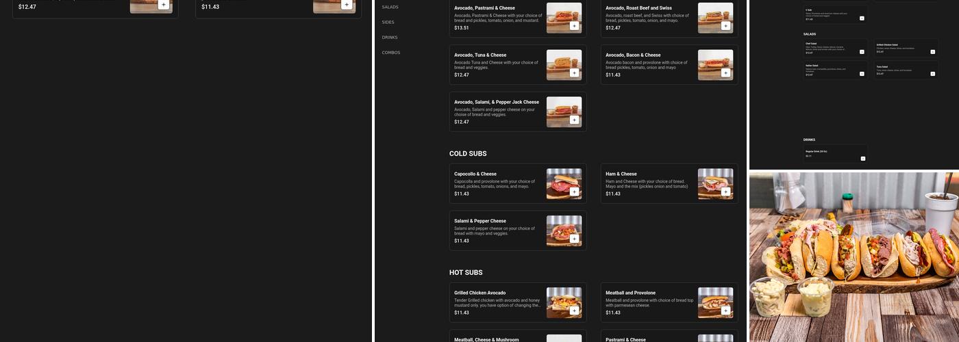 Sub King Menu