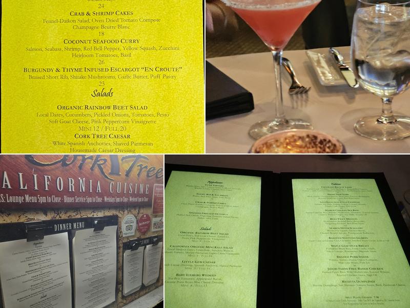 Cork Tree restaurant Menu