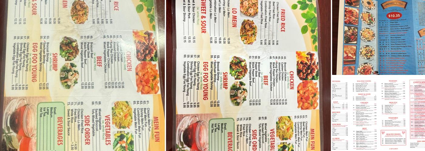 China Restaurant Menu