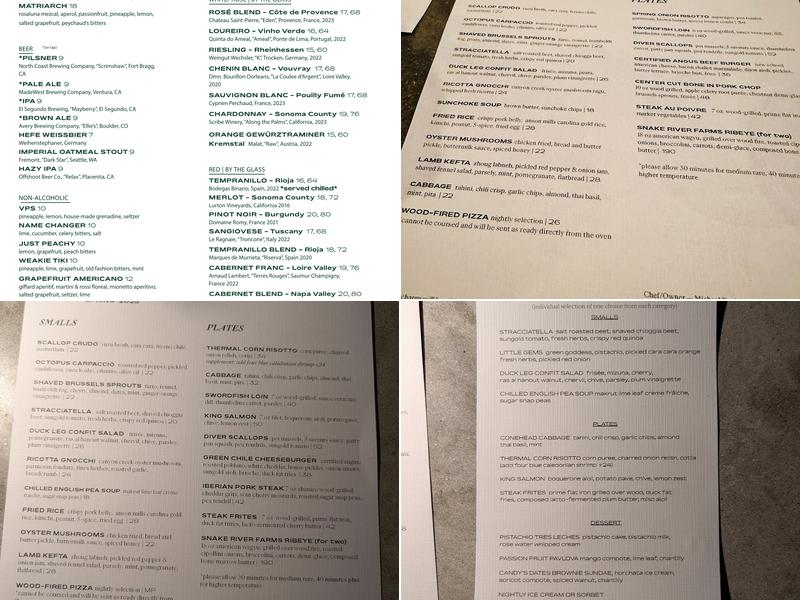 Workshop Kitchen & Bar Menu