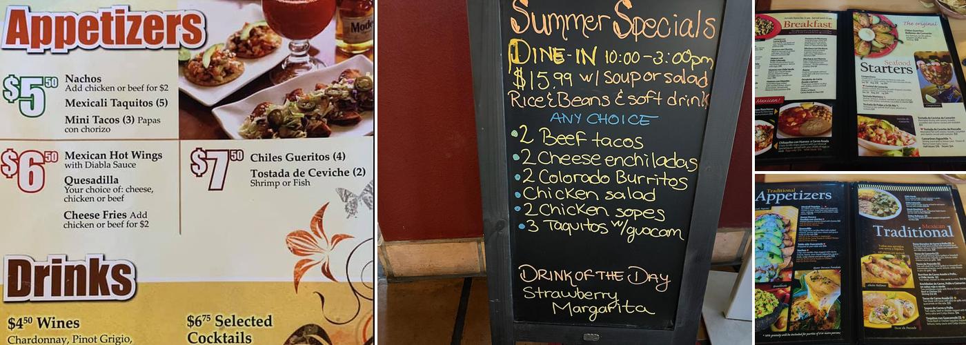 El Mexicali Cafe II Menu