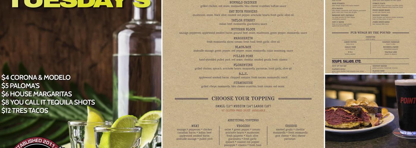 Player's Pub & Grill Menu