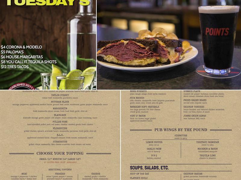 Player's Pub & Grill Menu