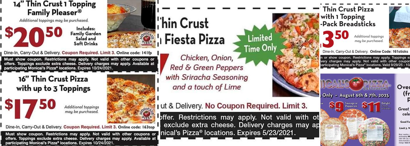 Monical's Pizza Menu