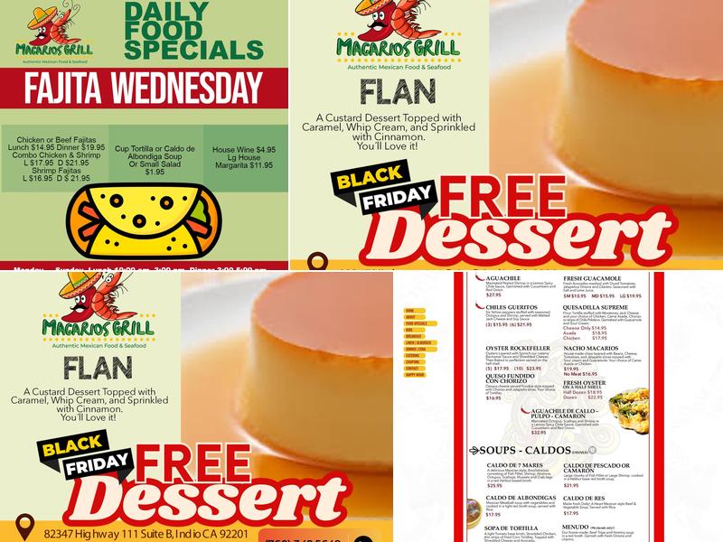 Macario's Grill Menu