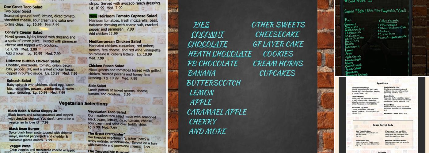 Coney McKane's American Eatery Menu