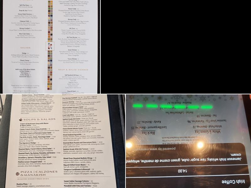 Kaiser Grille Palm Springs Menu