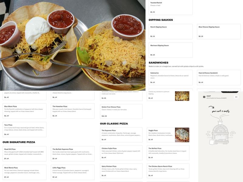 Buzzard's Pizza Menu