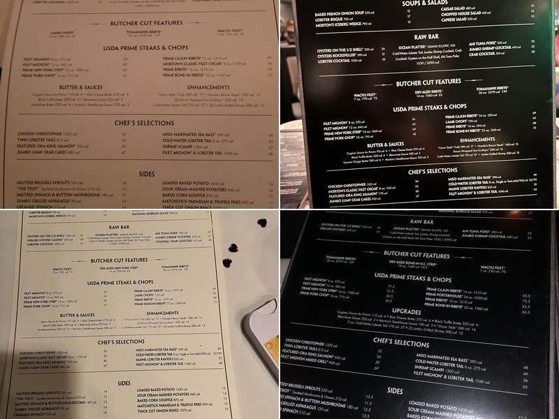 Morton's The Steakhouse Menu
