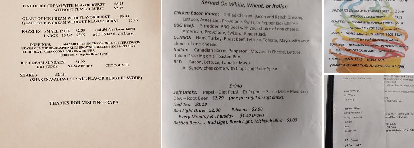 Gaps Menu
