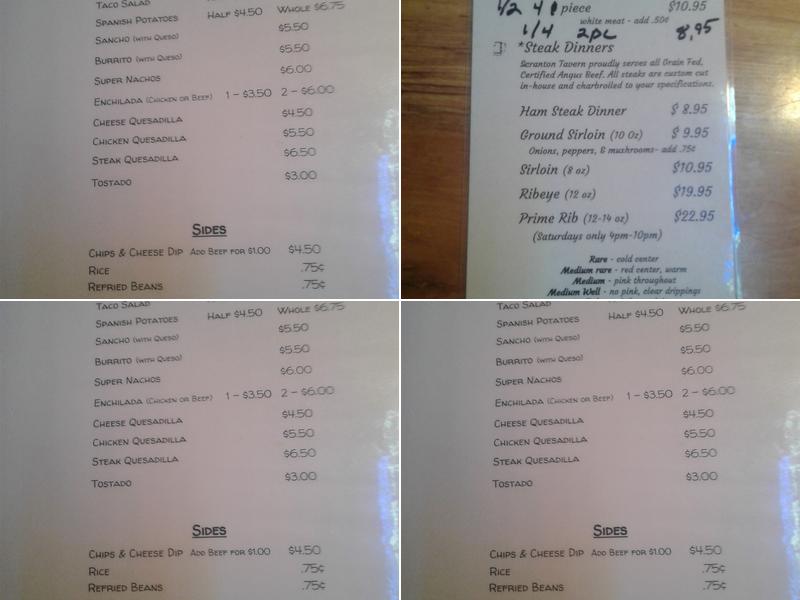 C P's Branding Iron Restaurant Menu