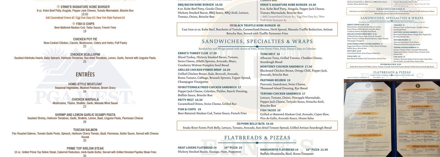 Ernie's Bar & Grill Menu