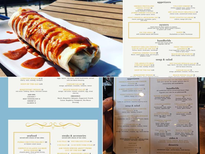 Beach House Menu