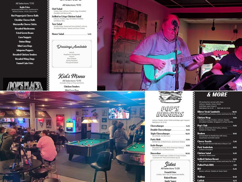Pop's Place Menu