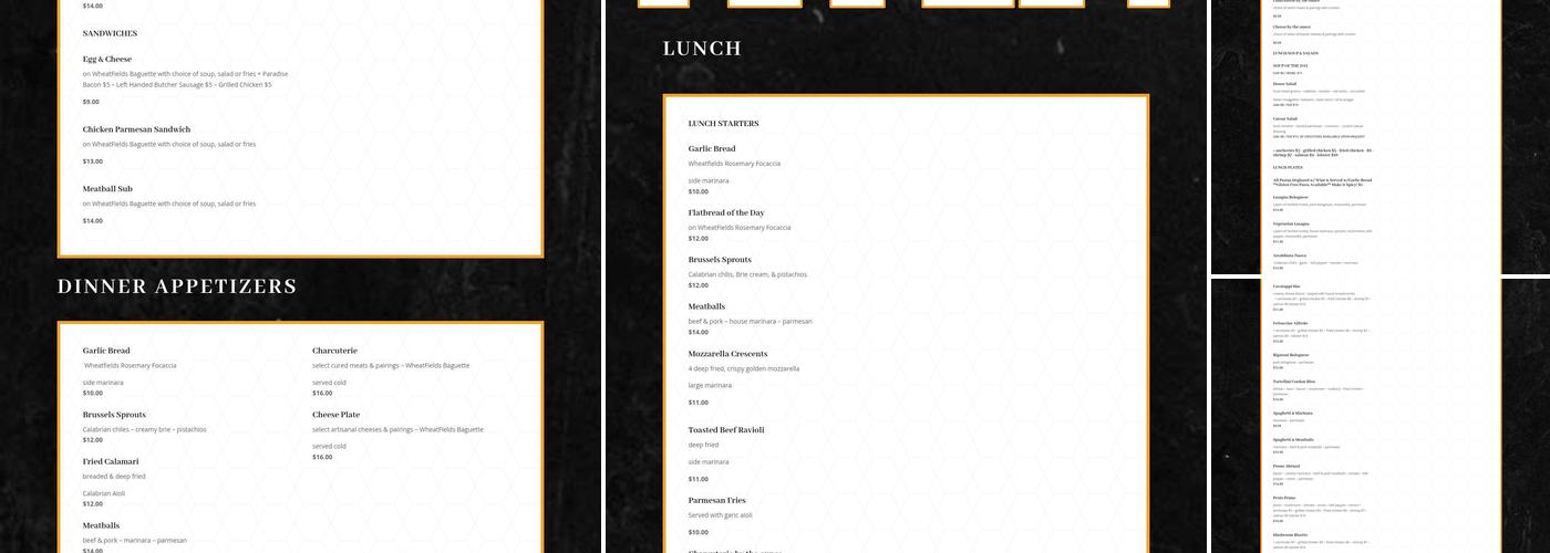 The Basil Leaf Café Menu