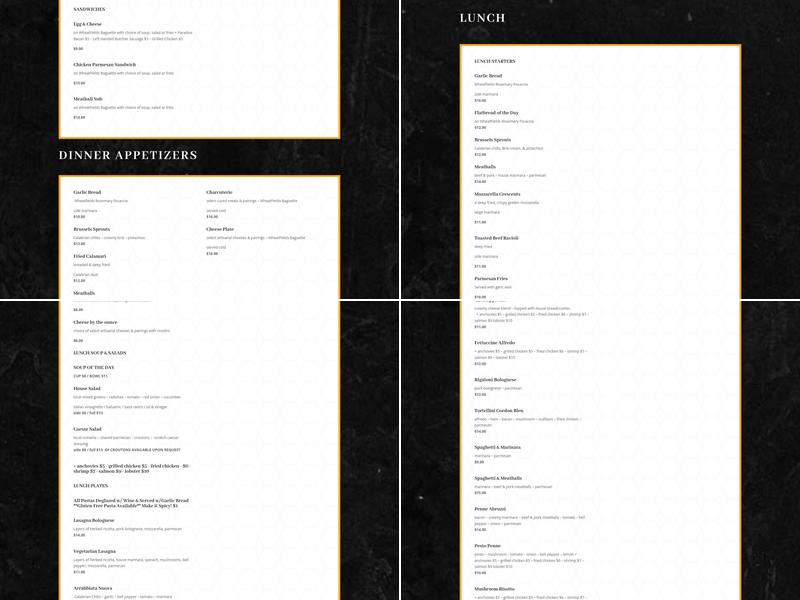 The Basil Leaf Café Menu