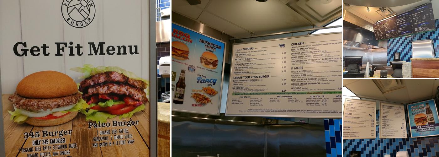 Elevation Burger Menu