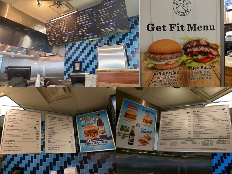 Elevation Burger Menu