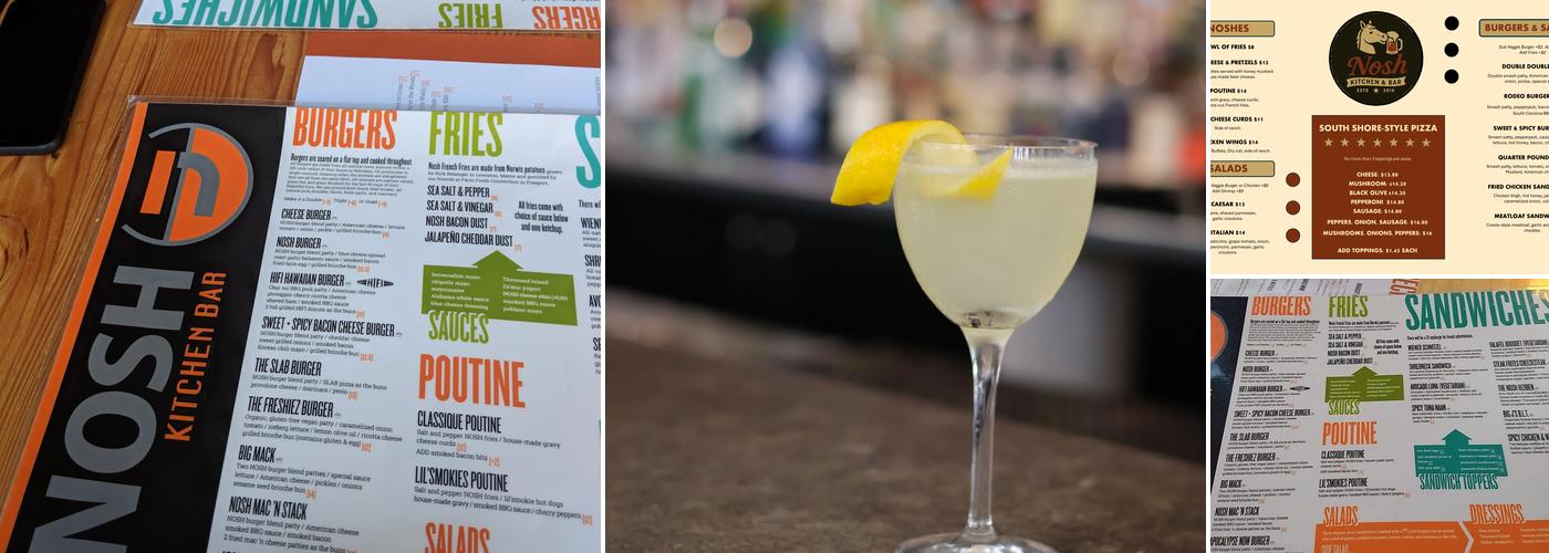 Nosh Kitchen Bar Menu