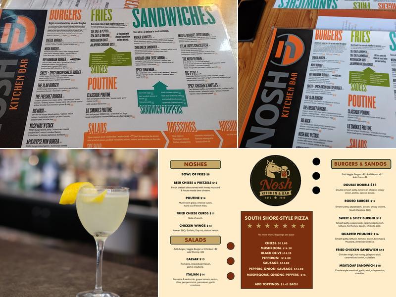Nosh Kitchen Bar Menu