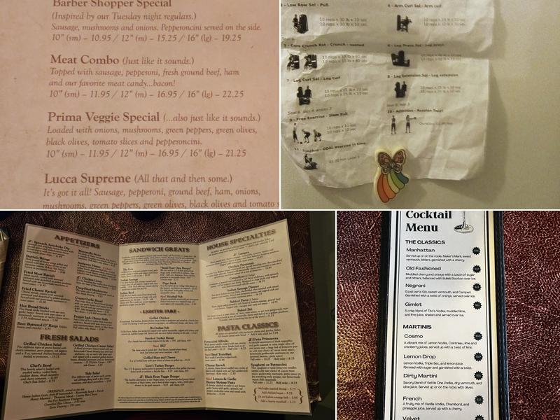 The Lucca Grill Menu