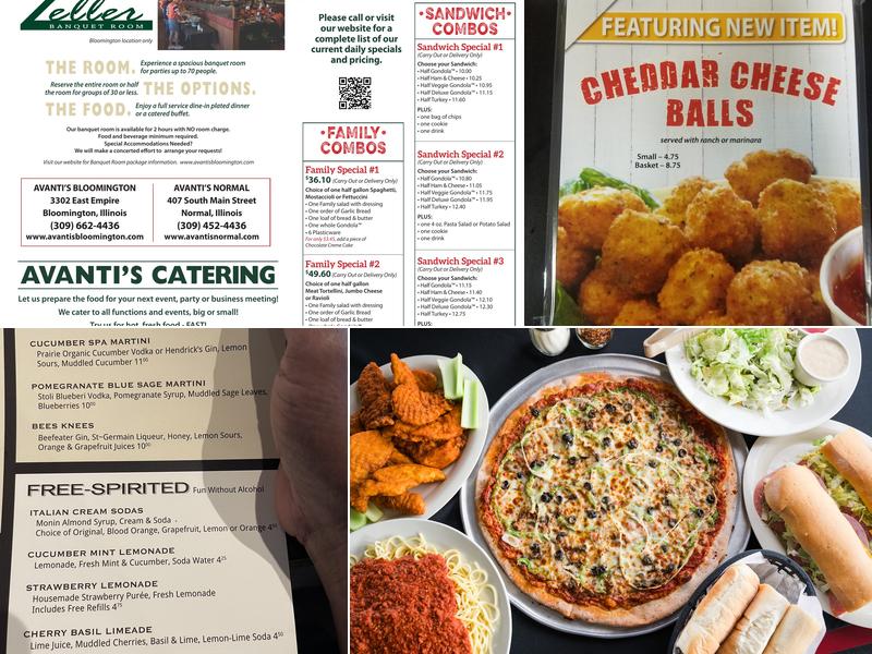 Avanti's Italian Restaurant Menu